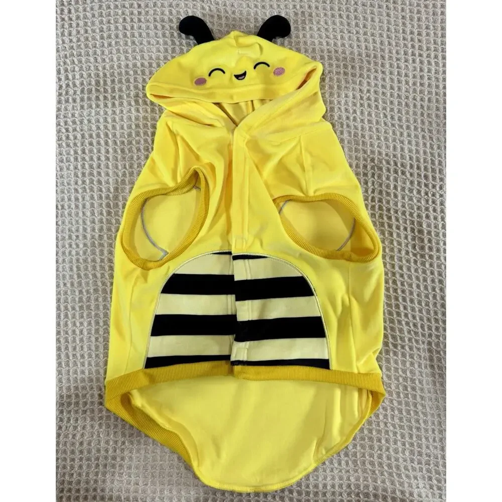 Squishmallows Pet Hoodie Sunny Bee Costume Dog Outfit Yellow Plush Size L
